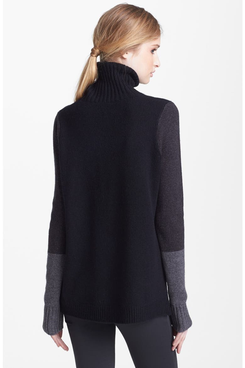 Tri Colorblock Turtleneck, Alternate, color, BLACK COMBO
