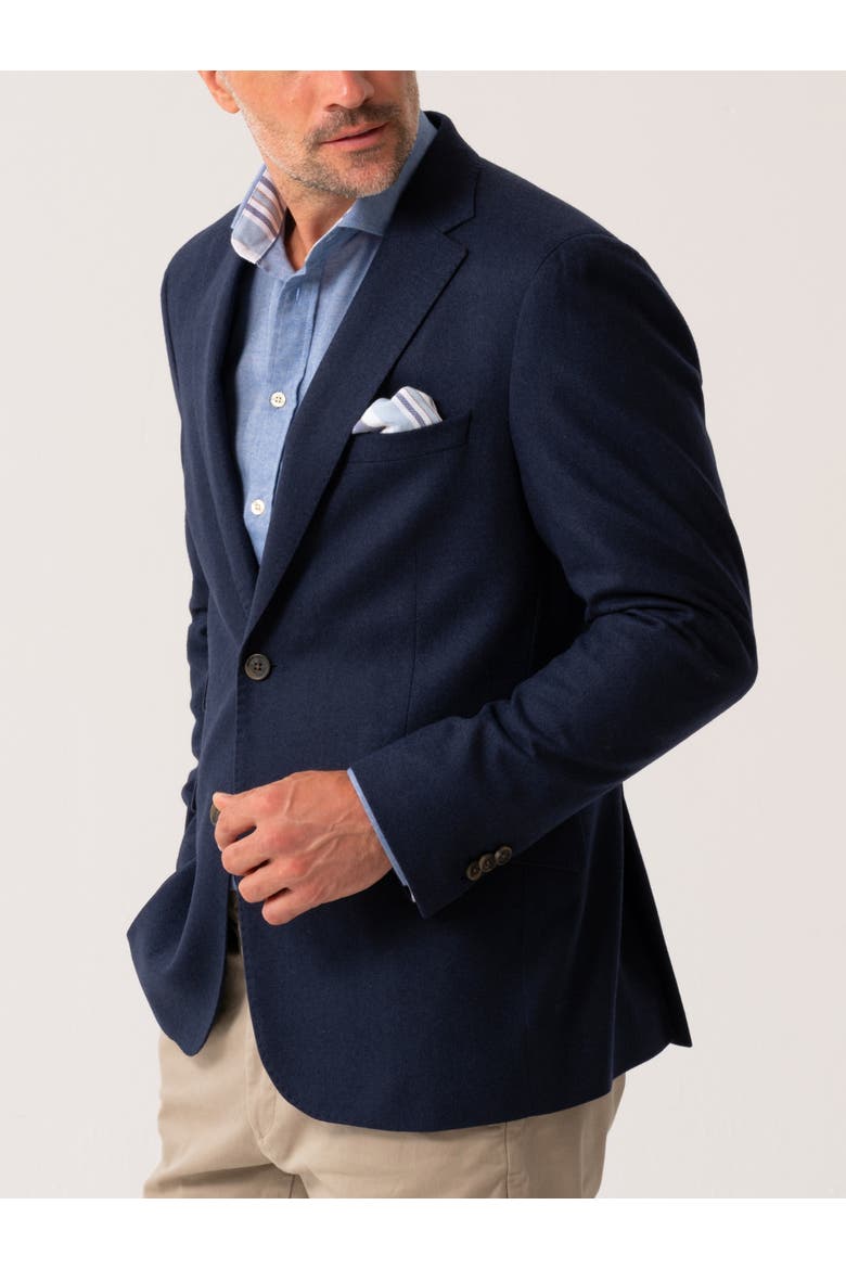 Classic Wool & Cashmere Blend Blazer, Alternate, color, Blue