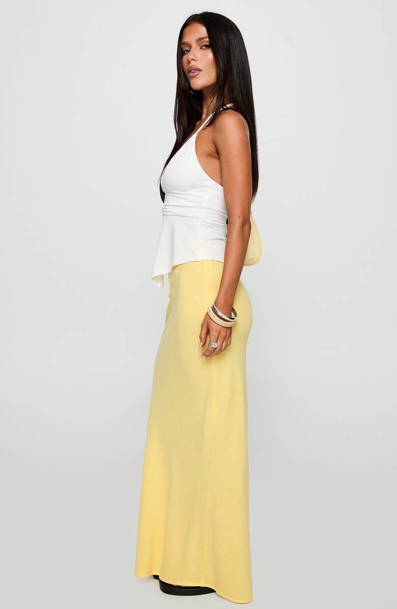 Princess Polly Jodie Maxi Skirt, Alternate, color, Lemon Yellow