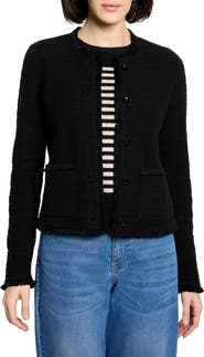 NIC+ZOE Fringe Mix Knit Jacket