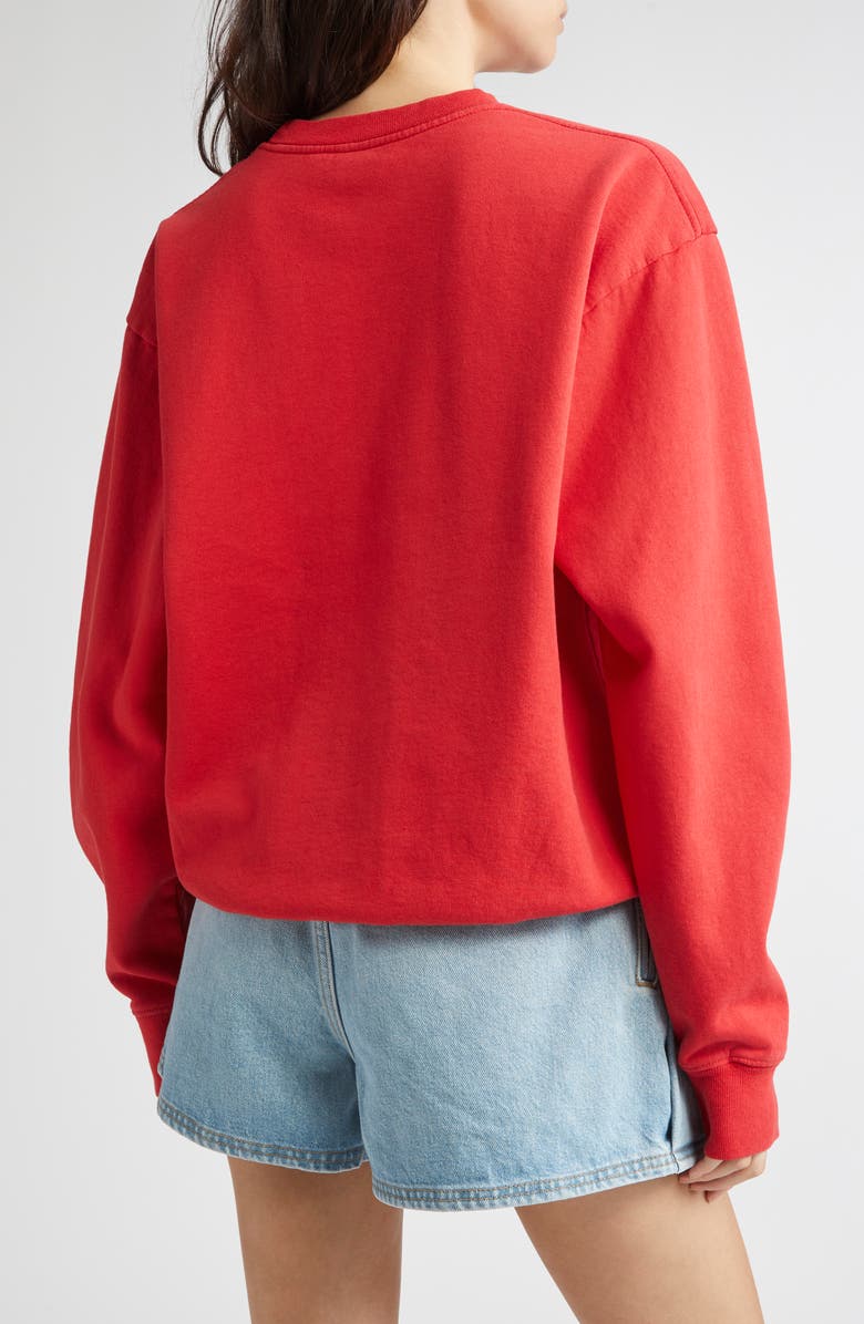 Sporty & Rich New York Ivy Cotton Crewneck Sweatshirt, Alternate, color,