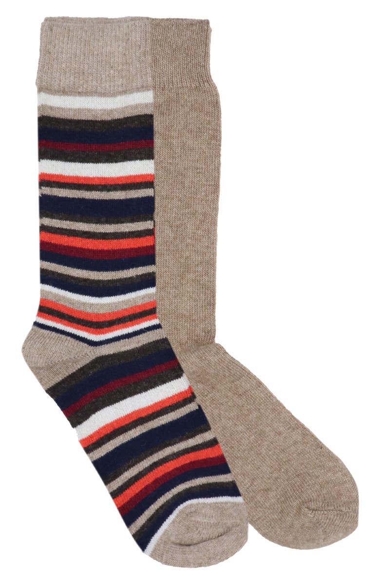 Lorenzo Uomo 2-Pack Cashmere Blend Crew Socks, Main, color,