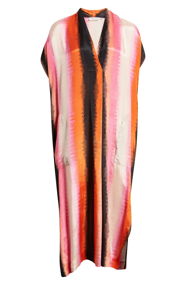 Masai Copenhagen Olivian Stripe Shift Dress, Alternate, color, Tigerlily