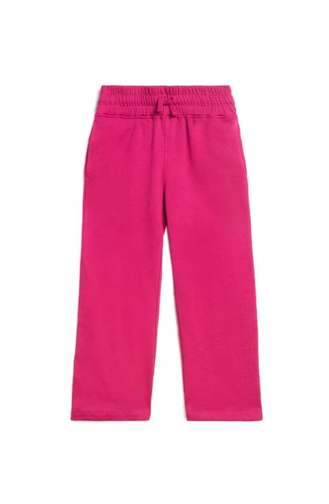 Kids Cozy Organic Cotton Wide Leg Fleece Pants