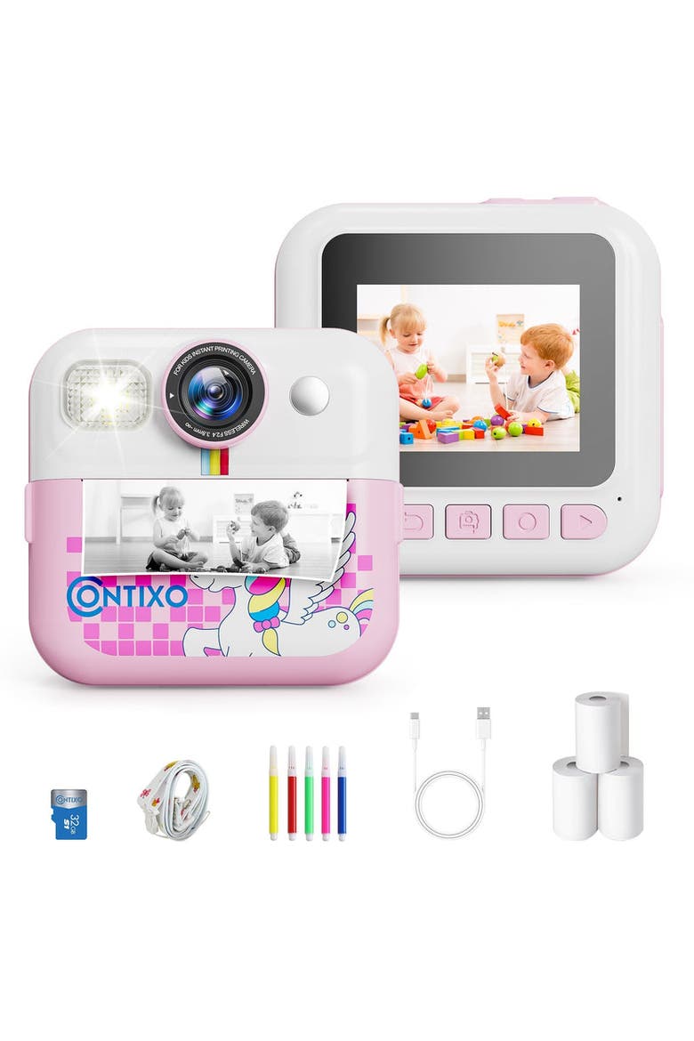 Instant Print Kids Camera, Main, color, Pink Printed