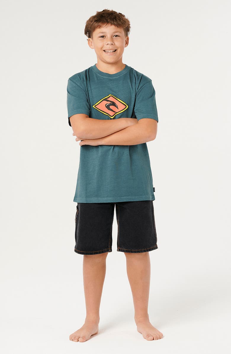 Rip Curl Kids' Sunset Sesh Cotton Graphic T-Shirt, Alternate, color, Pine Night
