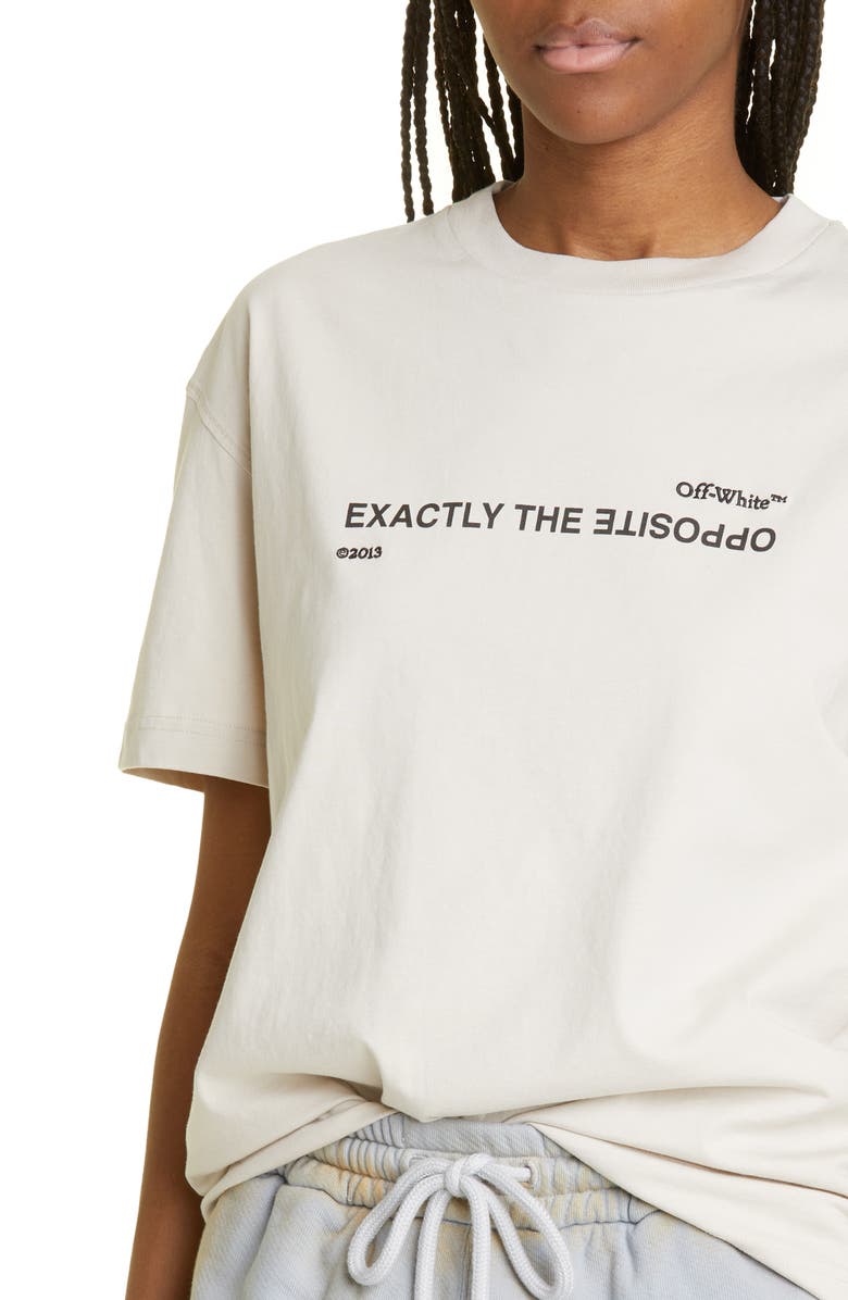 Off-White Exactly The Opposite Cotton Graphic Tee, Alternate, color, 
