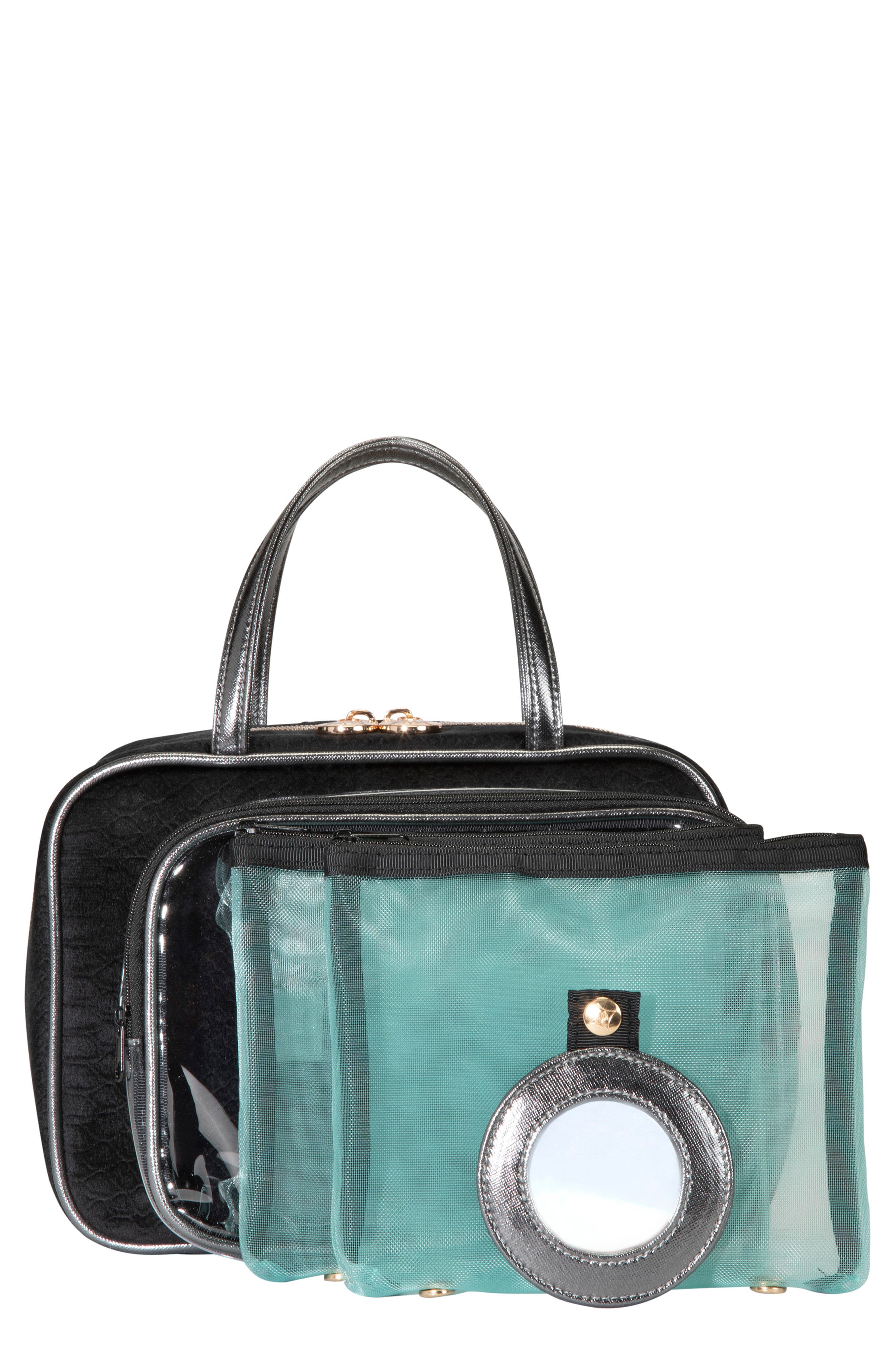 Noir Marais ML Traveler Cosmetics Case, Main, color, NO COLOR