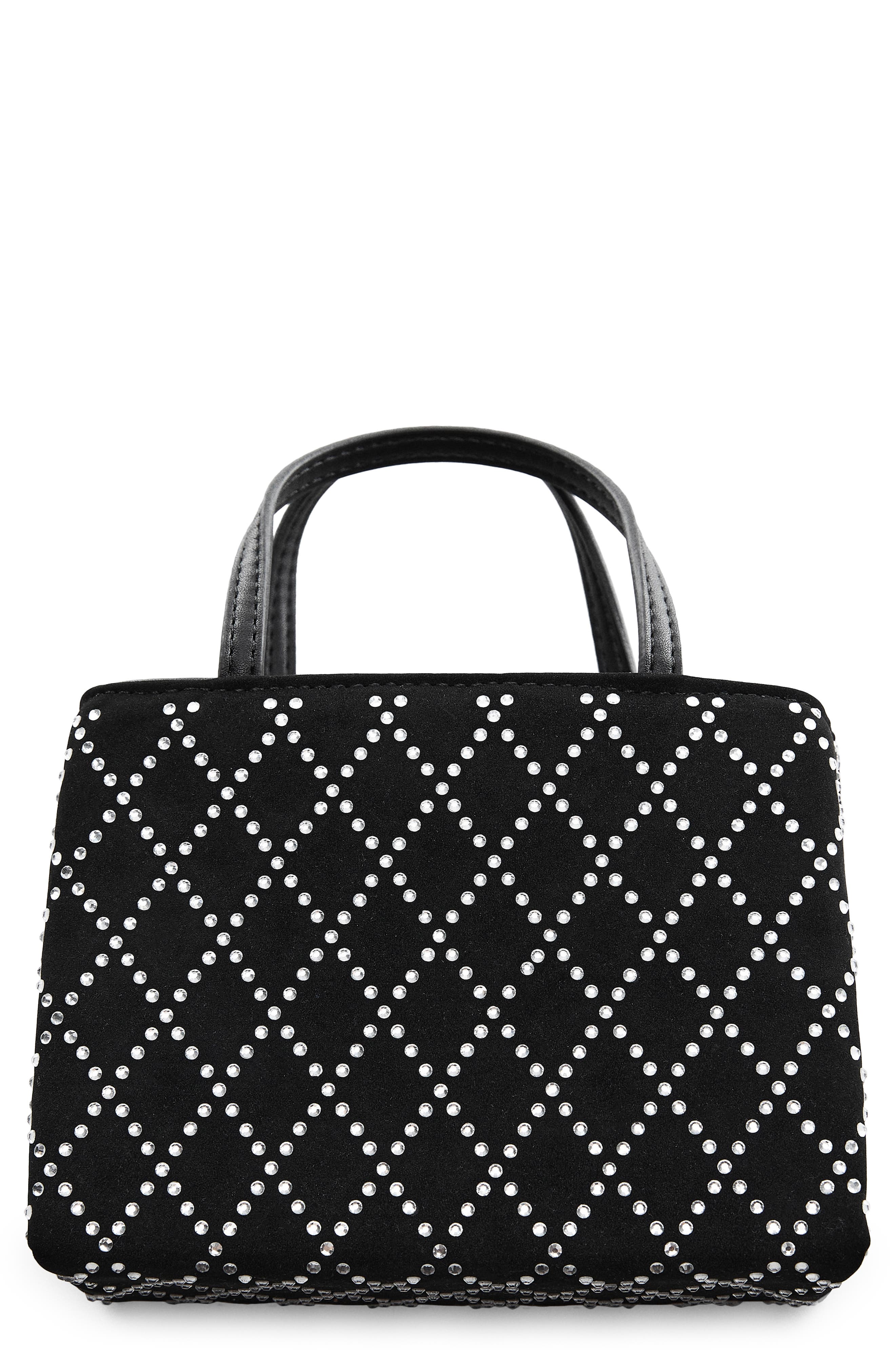 MANGO Rhinestone Top Handle Bag, Main, color, 