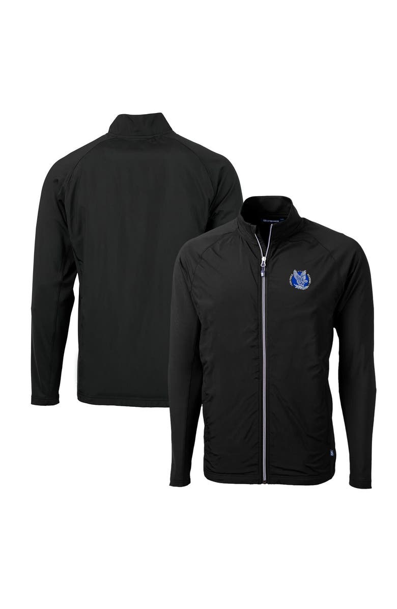 Cutter & Buck Men's Cutter & Buck Black Air Force Falcons Adapt Eco Knit Hybrid Recycled Full-Zip Jacket, Main, color, 