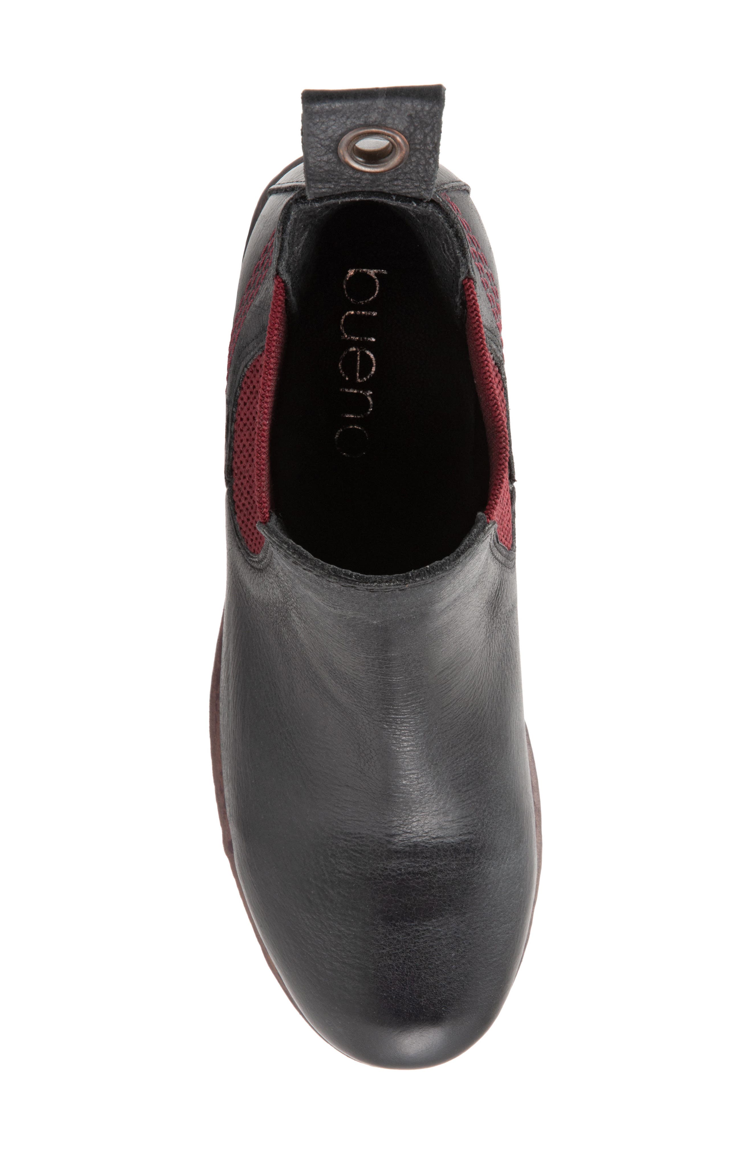Bueno Florida Chelsea Boot, Alternate, color, Black/ Red Knit