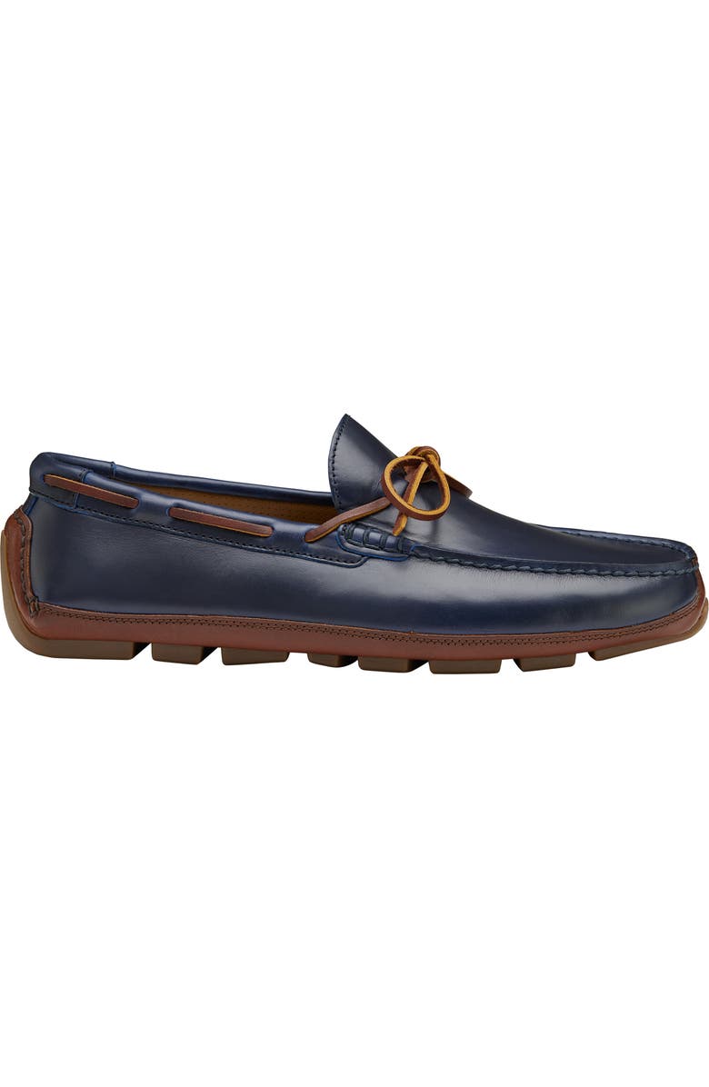 JOHNSTON & MURPHY COLLECTION Johnston & Murphy Damon Driving Shoe, Alternate, color, Navy American Full Grain