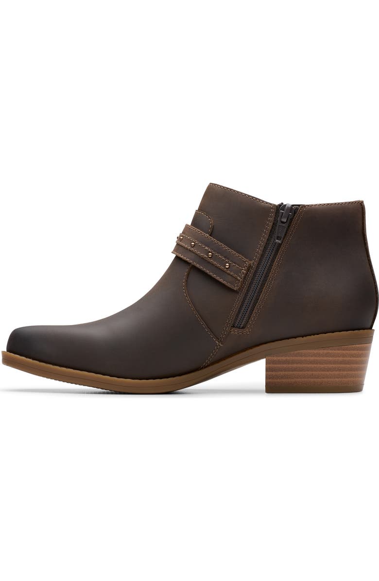 Clarks<sup>®</sup> Danyelle Wish Ankle Bootie - Wide Width Available, Alternate, color, Taupe Oily Leather