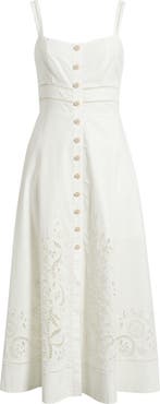 MOON RIVER Eyelet Midi Sundress