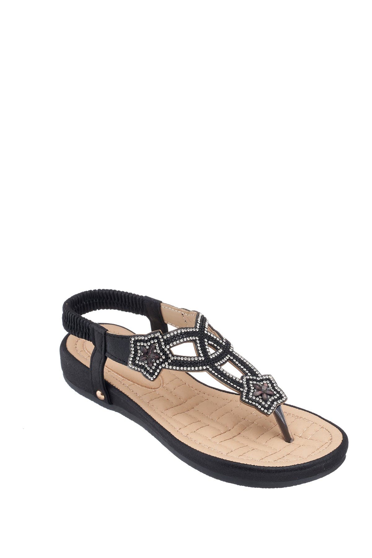 GOOD CHOICE NEW YORK Eva Rhinestone Embellished Thong Sandal, Main, color, 