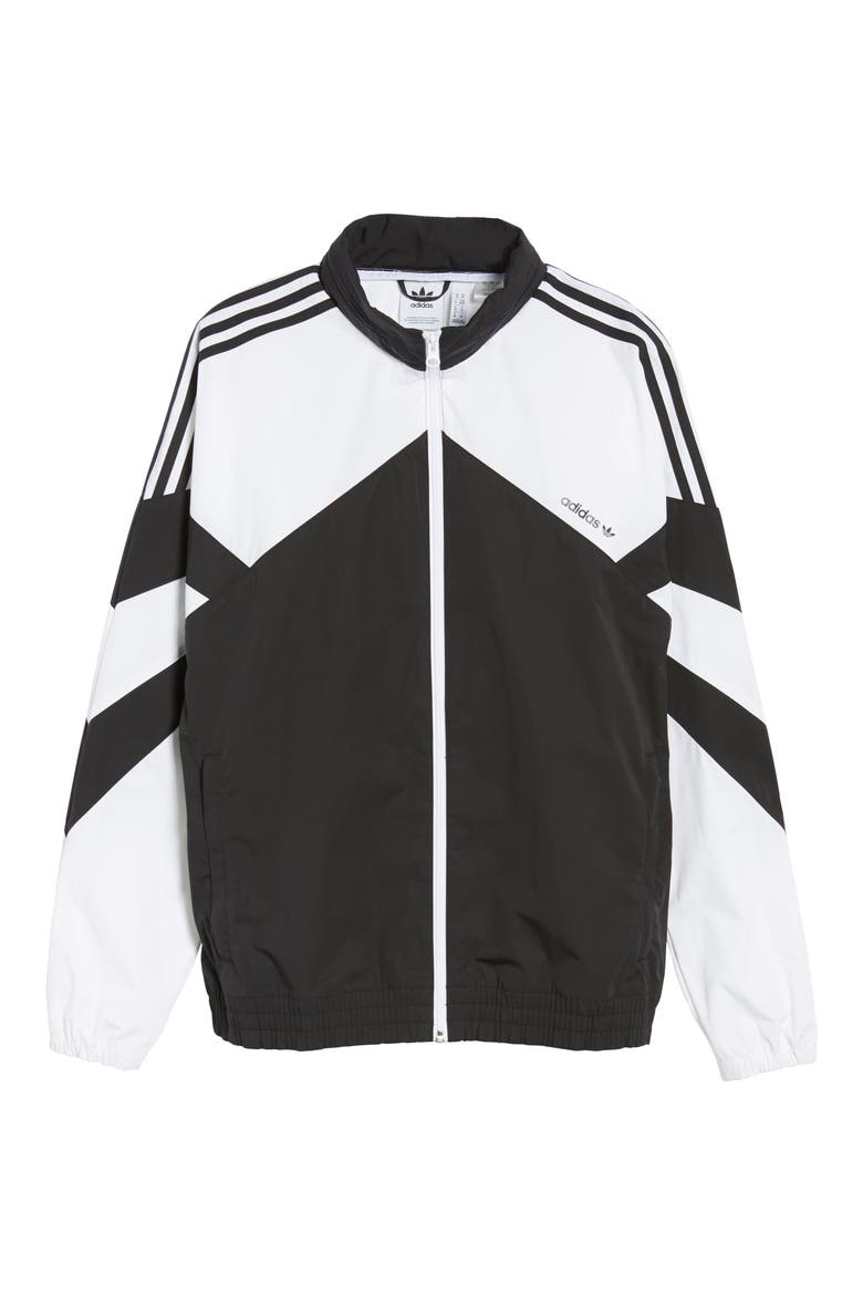 Iconics Windbreaker, Alternate, color, BLACK/ WHITE