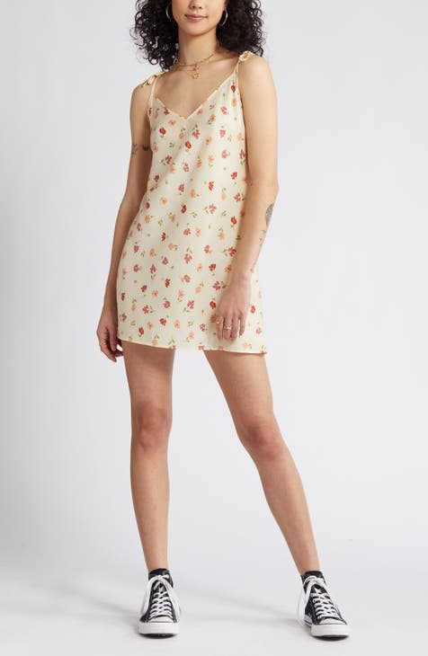 Floral Tie Strap Minidress