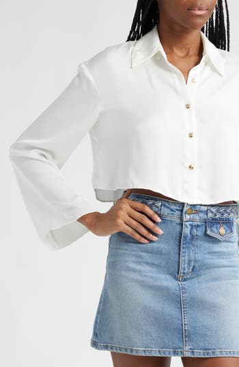 Skyla Crop Button-Up Shirt