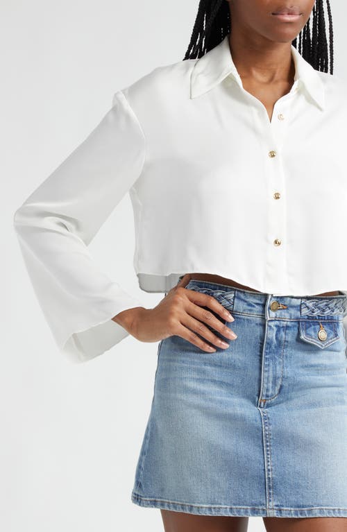 RAMY BROOK RAMY BROOK SKYLA CROP BUTTON-UP SHIRT 