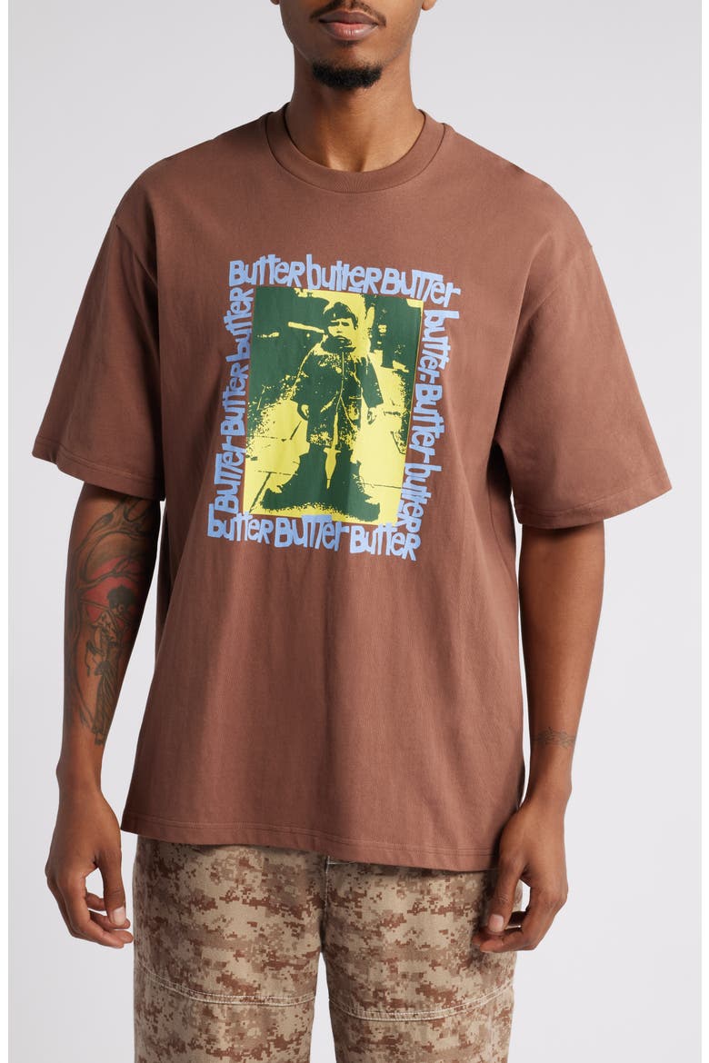 Stolen Boots Graphic T-Shirt, Main, color, BROWN