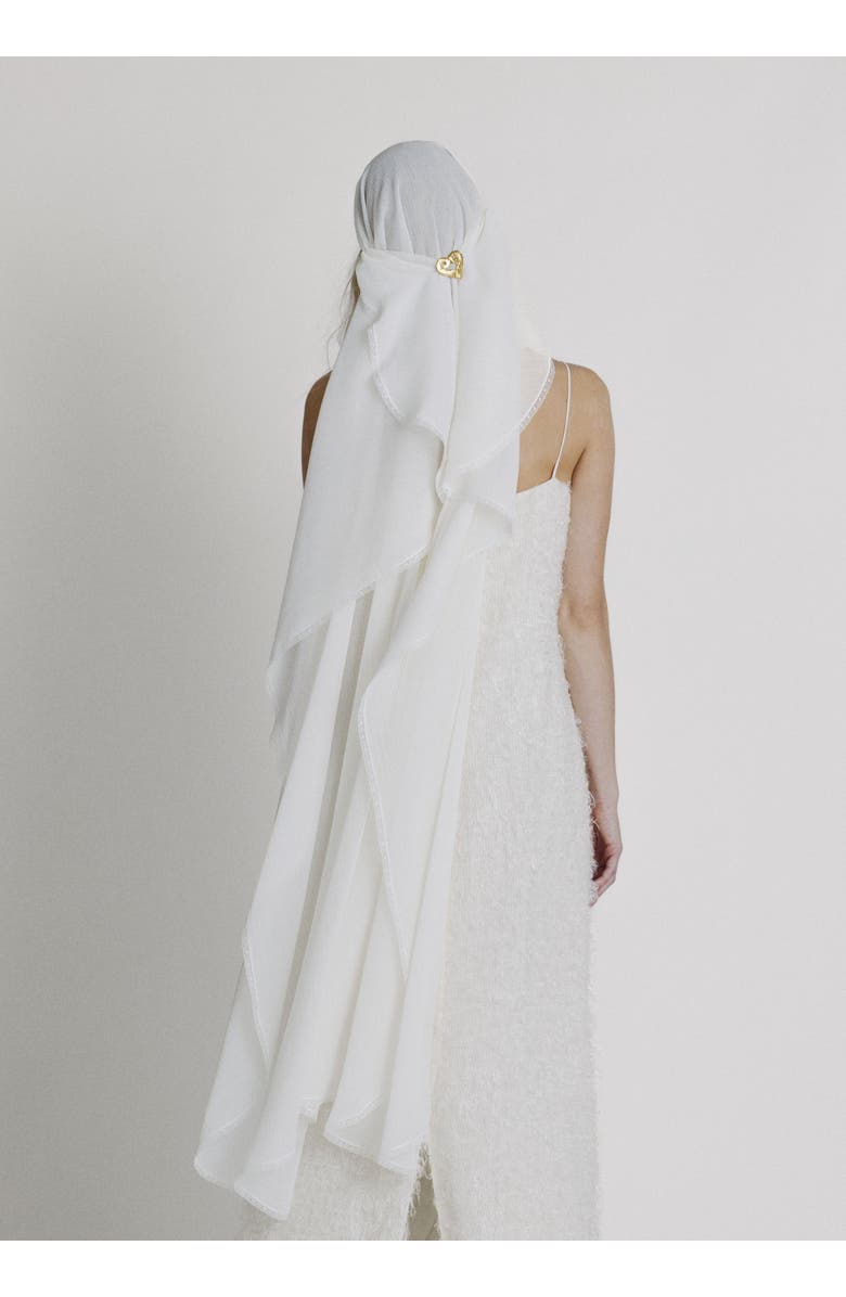 Alas Juliet Cap Veil, Alternate, color, White