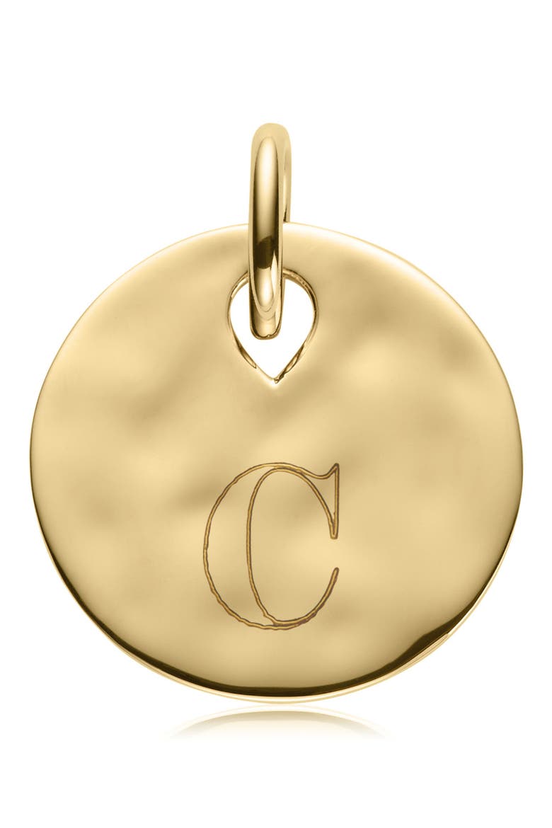 Hammered Pendant Charm, Alternate, color, YELLOW GOLD