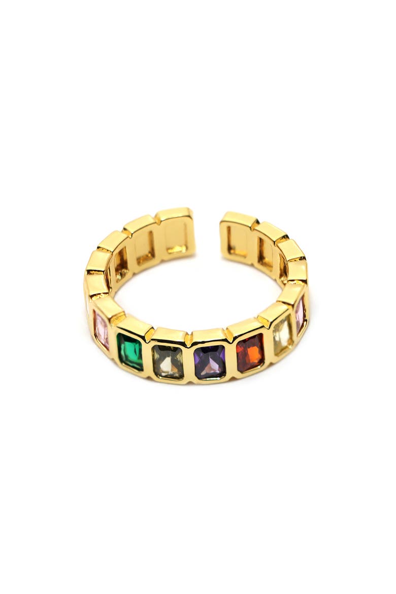 Square Crystal Adjustable Ring, Main, color, MULTI