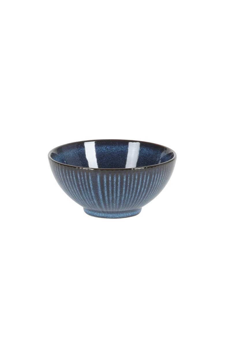 Midnight Luna Plates and Bowls Sets, Stoneware Dinnerware Sets, Reactive Glaze Dish Set - Blue, Alternate, color, Cobalt
