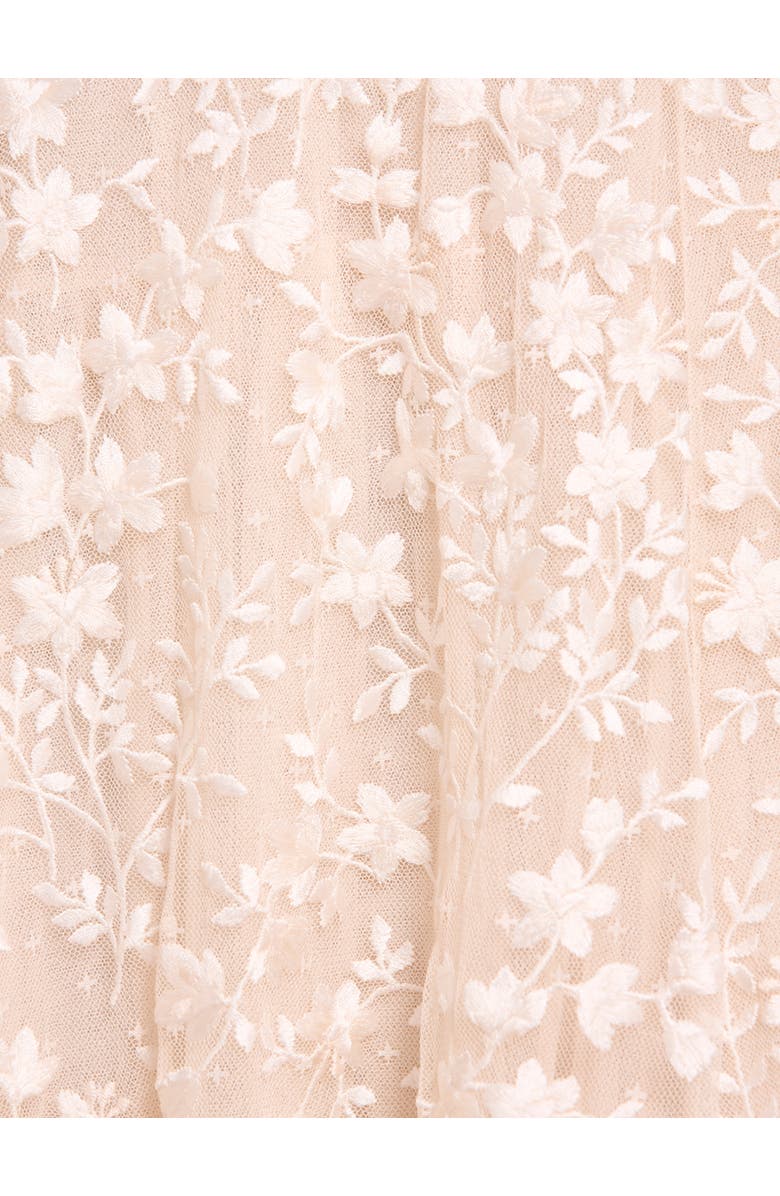 Needle & Thread Everett Bloom Round Neck Maxi Dress, Alternate, color, Cream/Cream