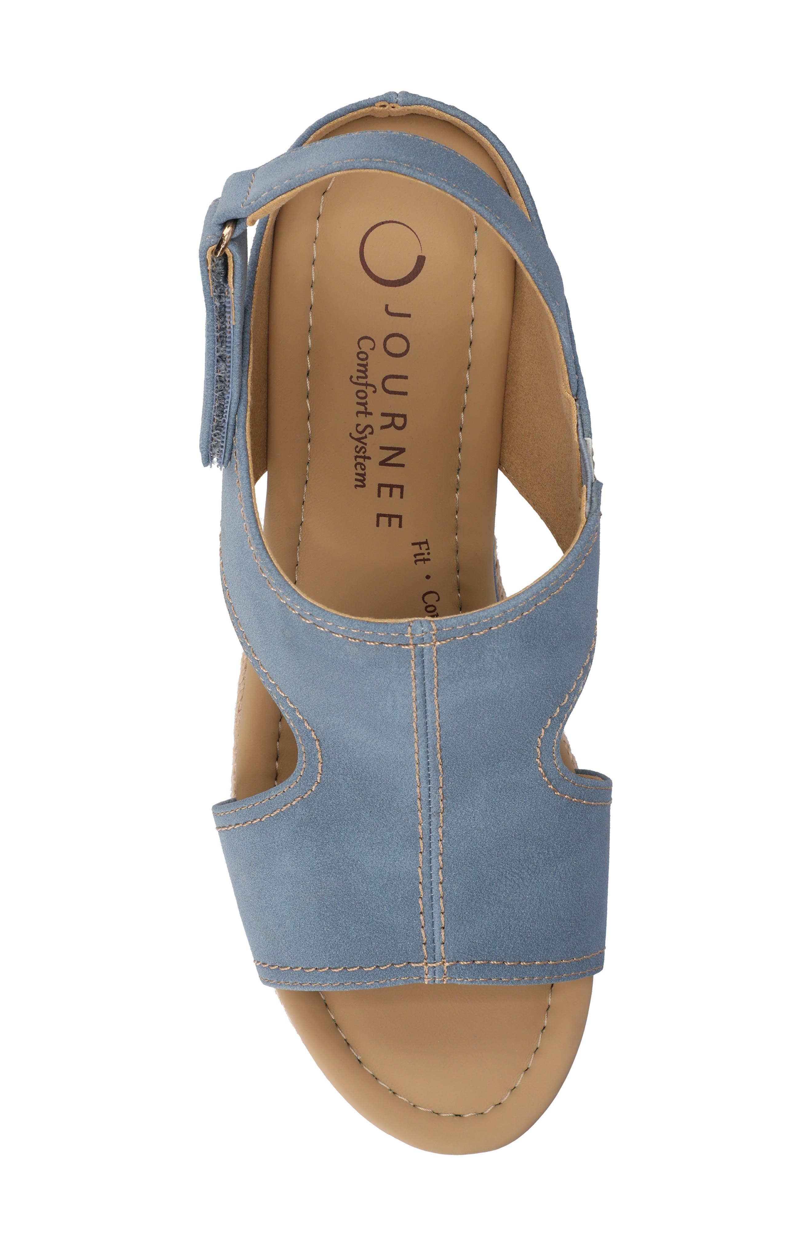 Rayleigh Wedge Sandal, Alternate, color, DENIM
