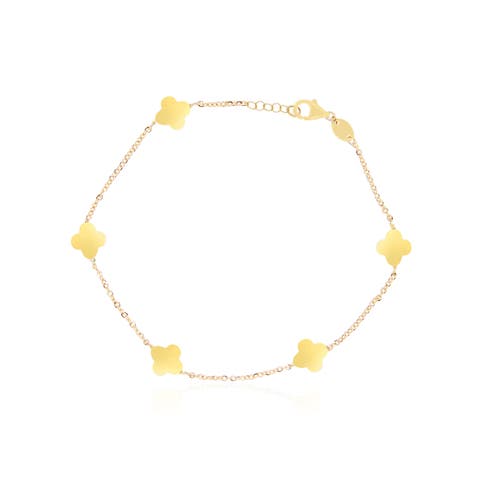 Mini Gold Clover Bracelet
