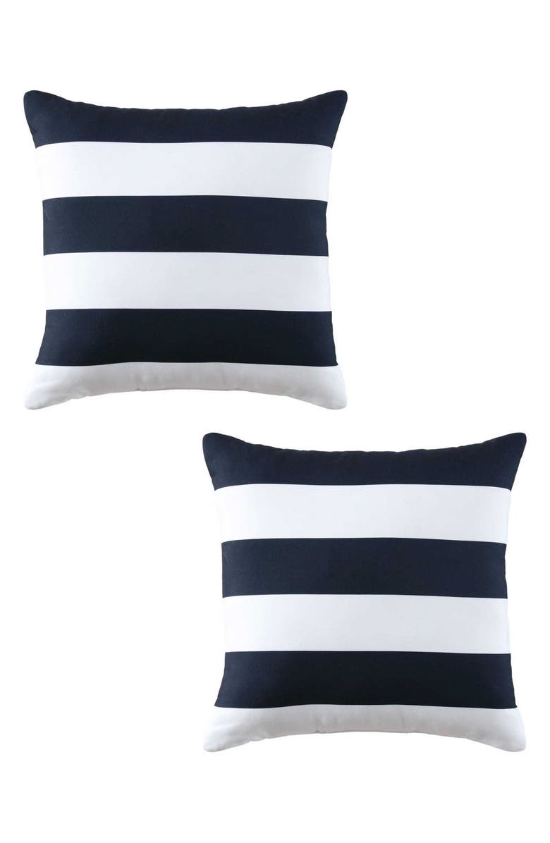 Nautica Sailor Stripe Microfiber Throw Pillow, Alternate, color, Dark Blue