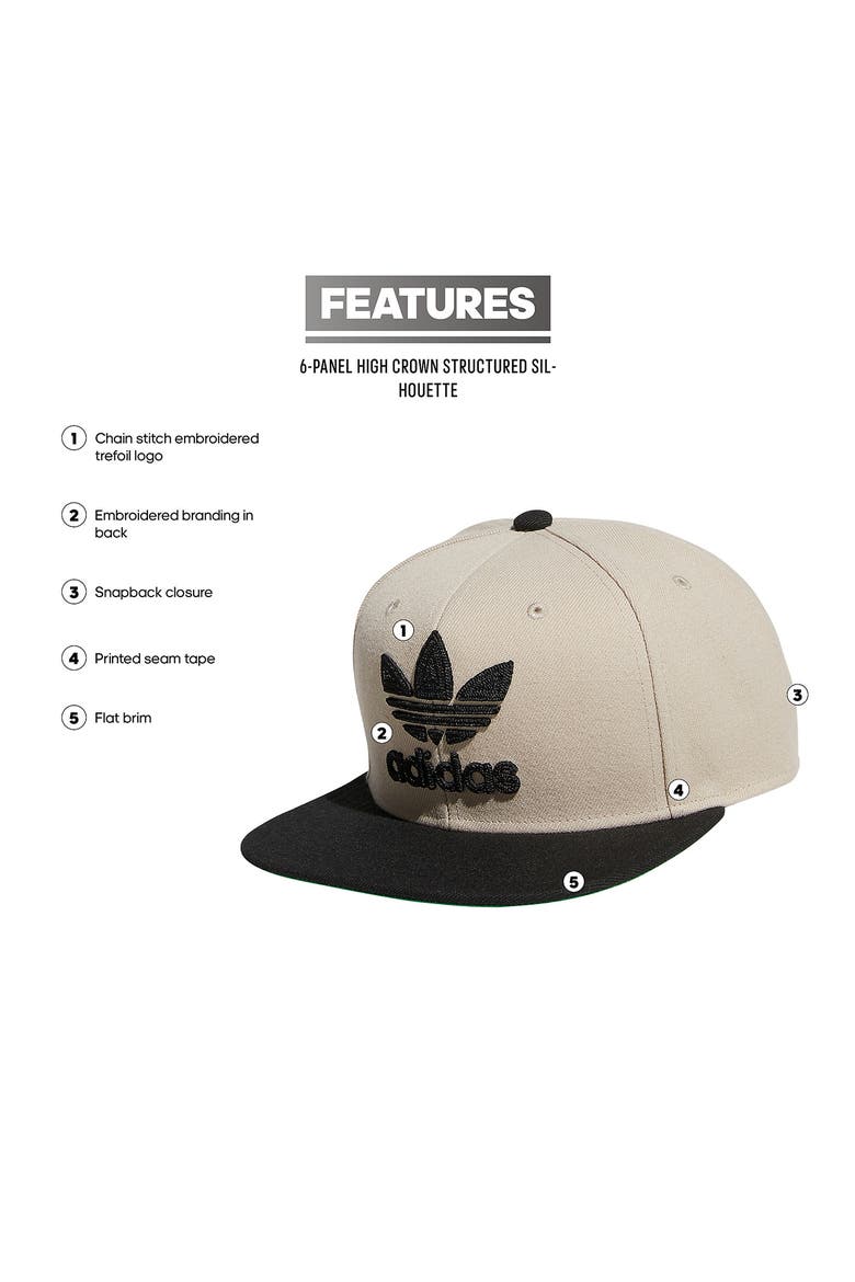 Originals Trefoil Chain Baseball Cap, Alternate, color, WONDER BEIGE/ BLACK