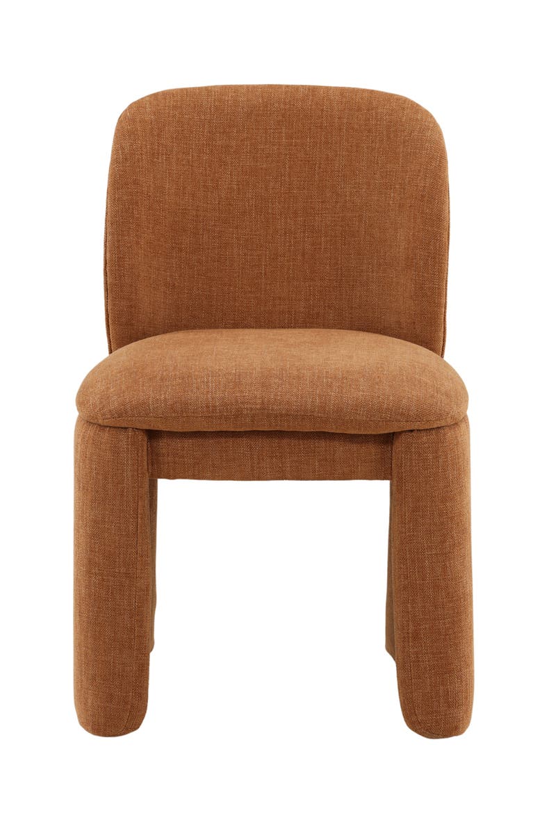 Dovetail Furniture Harlan Basketweave Upholstered Dining Chair, Alternate, color, Terracotta