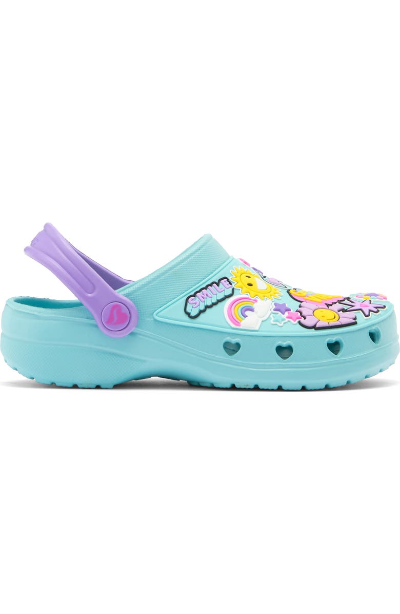SKECHERS Kids' Foamies: Heart Charmer Vibin Friends Clog, Alternate, color, Turquoise/ Multi