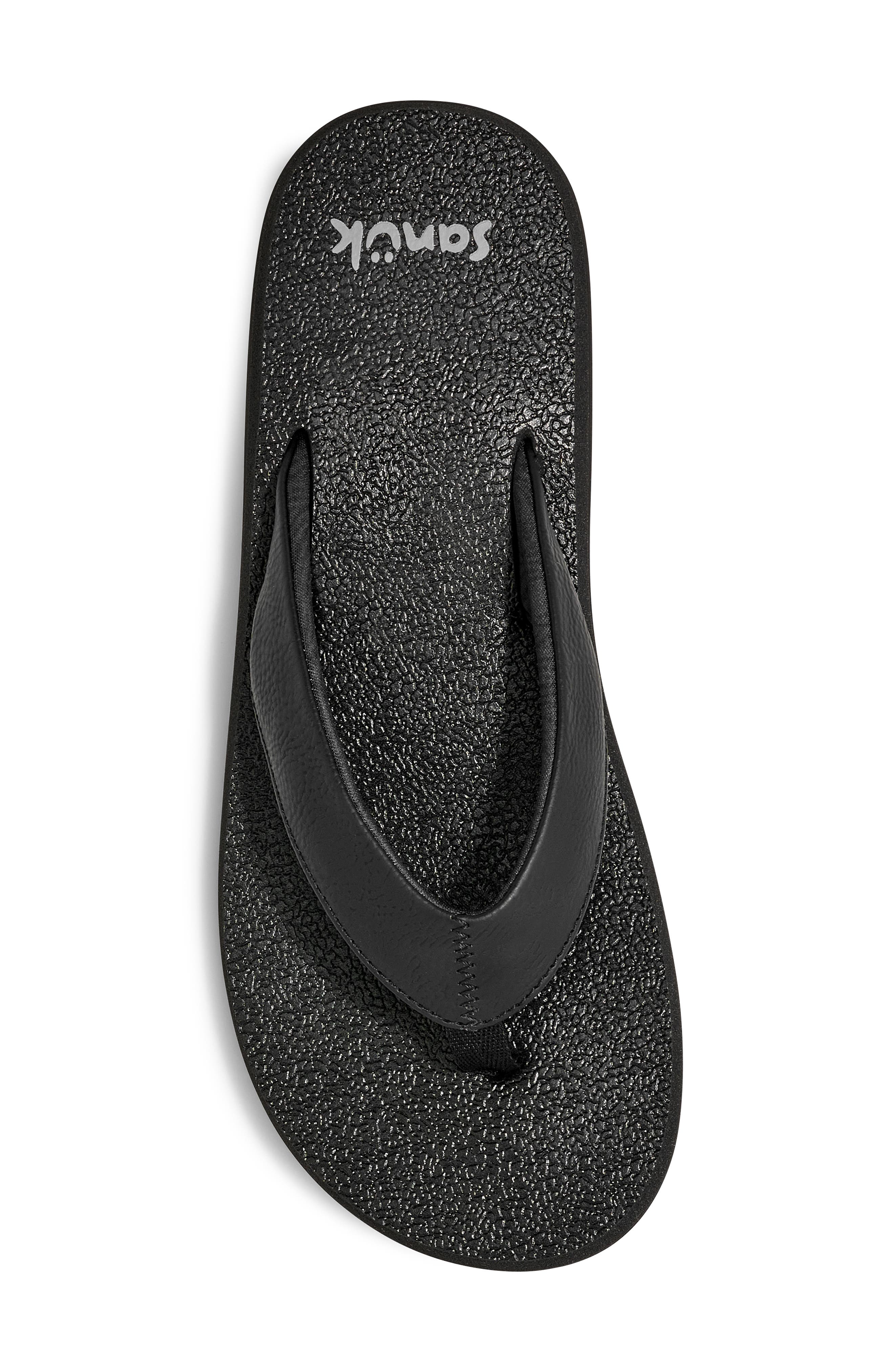Sanuk Yoga Mat II Flip Flop, Alternate, color, Ebony