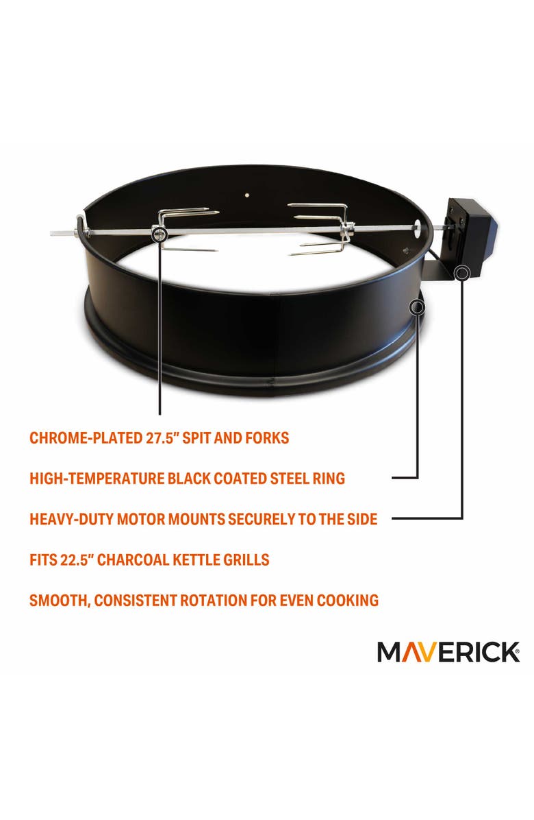 Maverick Motorized Rotisserie Ring Kit, Alternate, color, Black