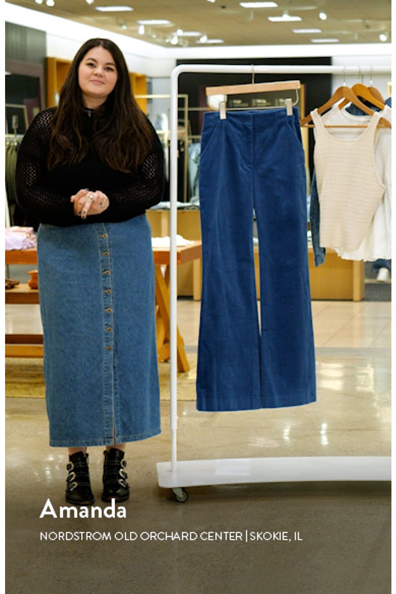 Basima Stretch Corduroy Flare Pants video