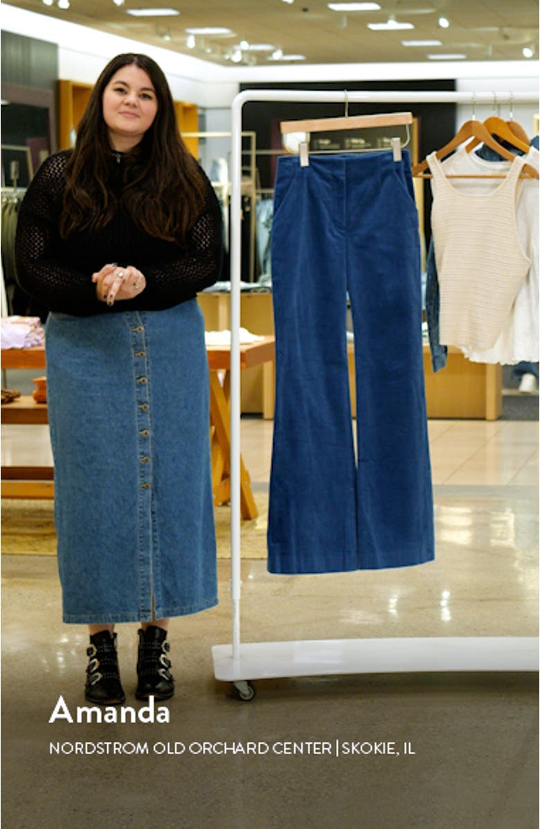 Basima Stretch Corduroy Flare Pants, sales video thumbnail