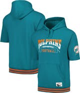 Mitchell & Ness Men's Mitchell & Ness Aqua Miami Dolphins Pre-Game Short Sleeve Pullover Hoodie