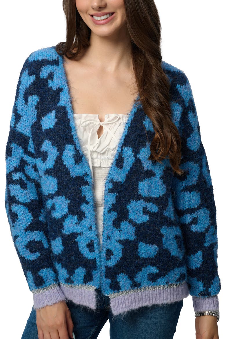 Cheetah Cardigan, Main, color, NAVY