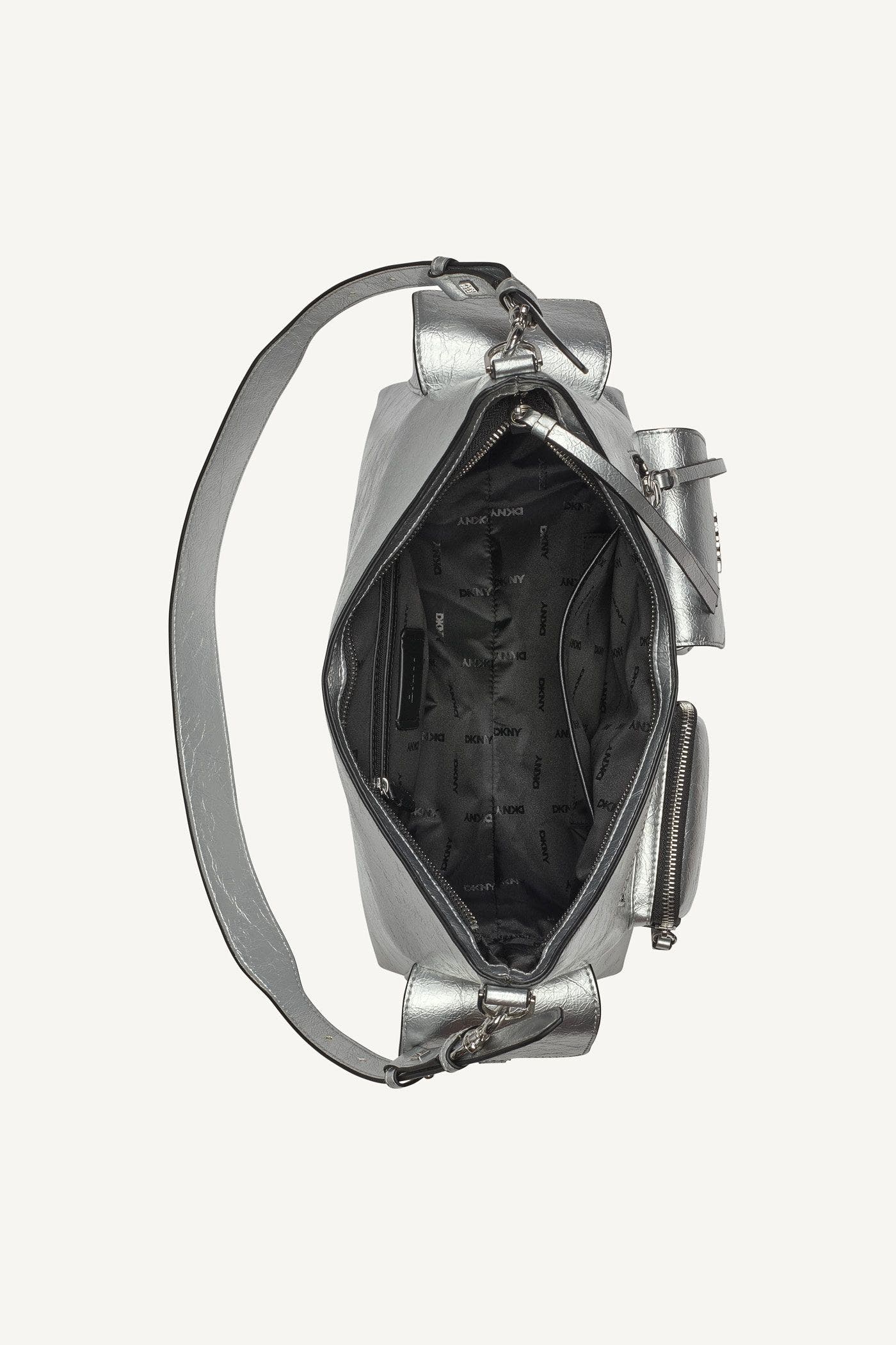 DKNY Freda Large Shoulder Bag, Alternate, color, Silver