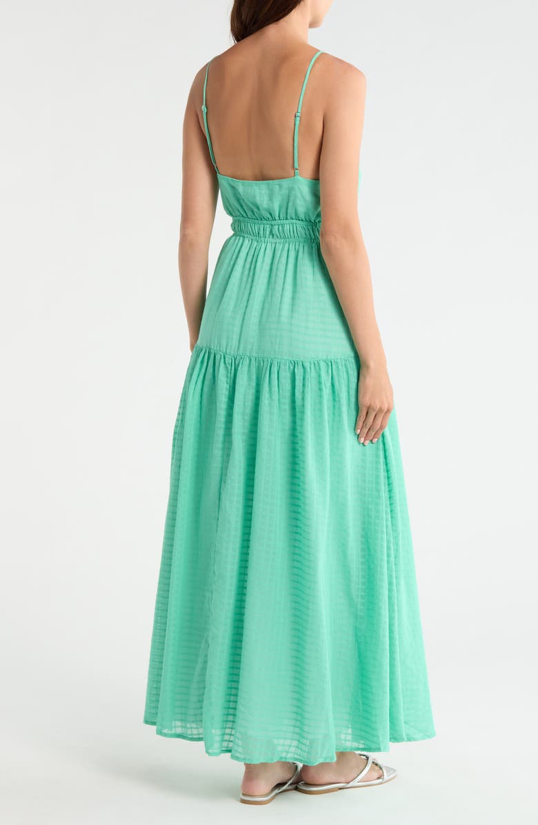 Elan Sleeveless Tiered Cover-Up Maxi Dress, Alternate, color, Mint