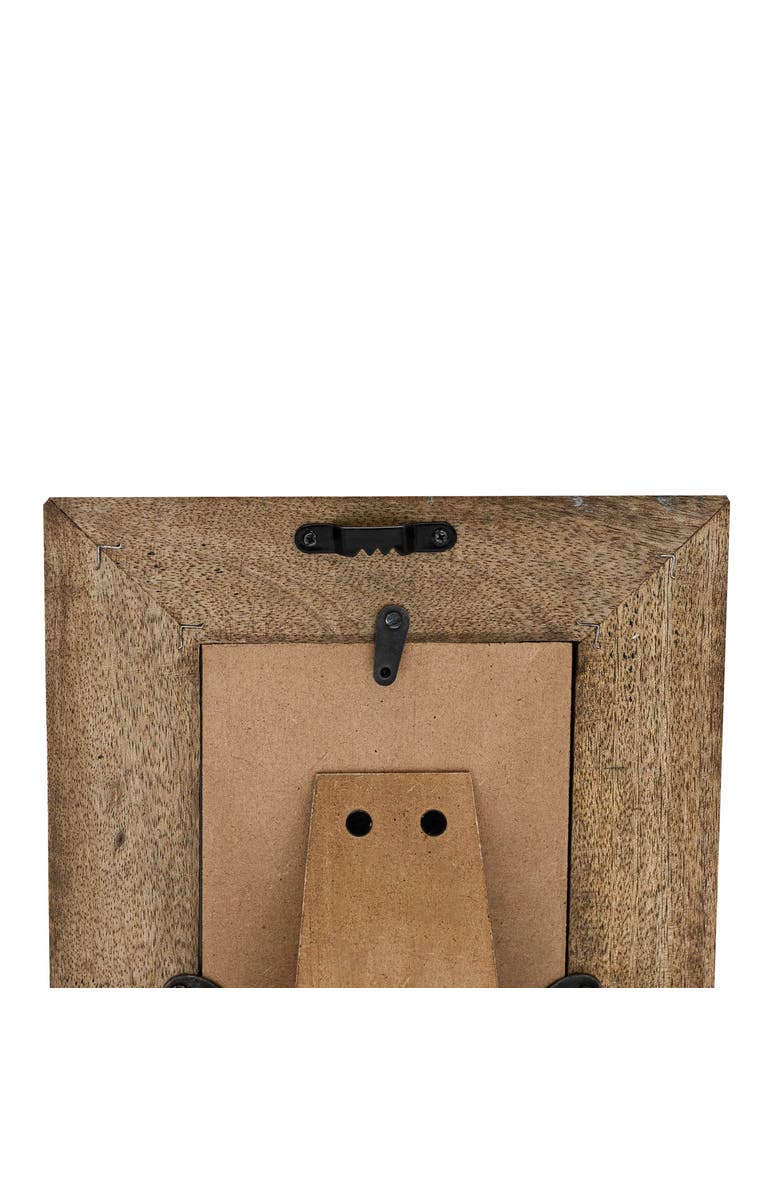 Foreside Home and Garden 4x4 Black Diamond Picture Frame Mango Wood MDF & Glass, Alternate, color, Brown