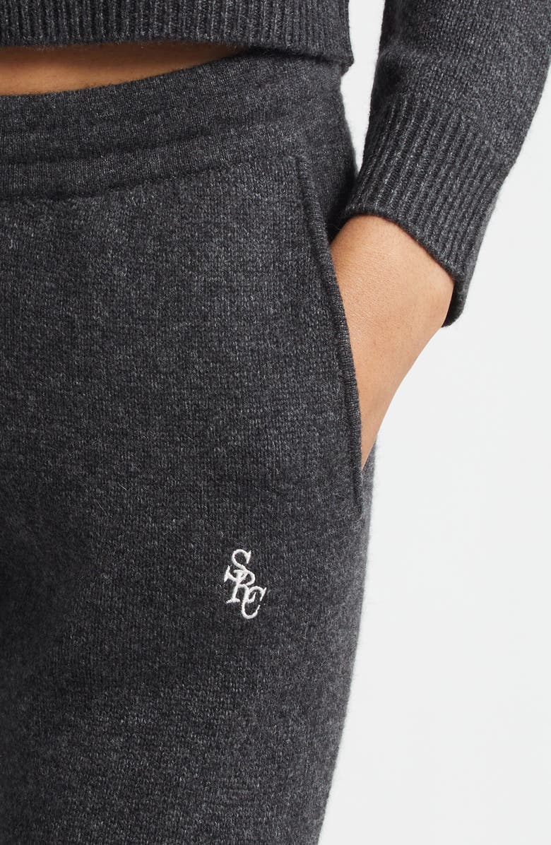 Sporty & Rich Cashmere & Wool Joggers, Alternate, color, Dark Grey
