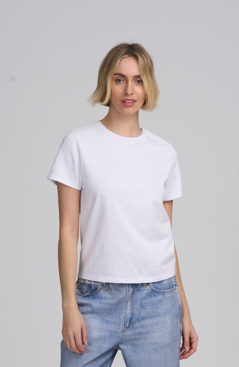 ELLE Collection Graphic Tee, Main, color, White
