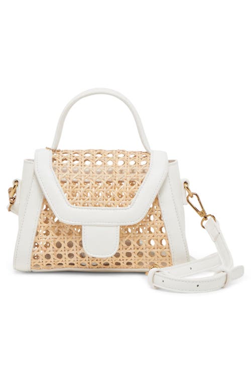 Dolce Vita Tropez Wicker Top Handle Bag In White
