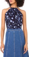 1.STATE Floral Tie Back Halter Top