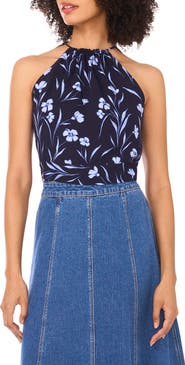 1.STATE Floral Tie Back Halter Top