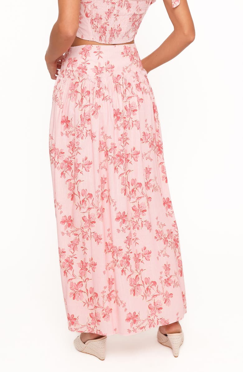 Petal & Pup Tyler Floral Drop Waist Maxi Skirt, Alternate, color, Rose Pink Floral